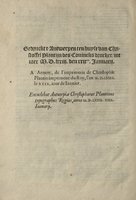 1573 - Christophe Plantin - Trésor du langage bas-allemand - Greifswald