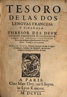 1607 - Marc Orry - Trésor des deux langues espagnole et française (Première et Seconde parties) - ÖNB Wien