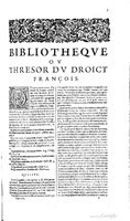 1629 - Veuve Nicolas Buon - Trésor du droit français (21754 T. 3) - BM Lyon