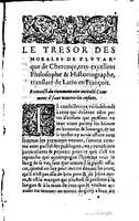 1578 - Jean Poupy - Trésor des morales de Plutarque - BSB Munich