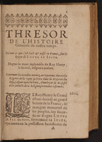 1626 - Joseph Bouillerot - Trésor de l’histoire générale de notre temps - BnF Arsenal
