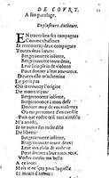 1606 - Théodore Reinsart - Trésor des chansons amoureuses recueillies des plus excellents airs de cour - Livre I - NK ČR Prague
