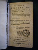 1605 - Balthazar Bellère - Trésor des récréations - BnF