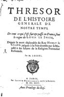 1626 - Joseph Bouillerot - Trésor de l’histoire générale de notre temps - BSB Munich