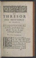 1603 - Galiot Corrozet - Trésor des histoires de France - BnF Tolbiac