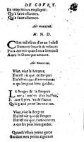 1606 - Théodore Reinsart - Trésor des chansons amoureuses recueillies des plus excellents airs de cour - Livre I - NK ČR Prague