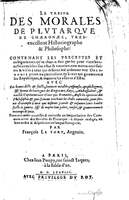 1578 - Jean Poupy - Trésor des morales de Plutarque - BSB Munich