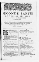 1616 - Veuve Marc Orry - Trésor des deux langues espagnole et française (Seconde partie) - BnF