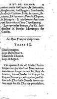 1604 - Galiot Corrozet - Trésor des histoires de France - BNC Florence