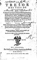 1568 - Willem Silvius - Trésor des vies de Plutarque - Anvers Plantin-Moretus