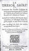 1636 - Jean Billaine - Trésor sacré ou inventaire des saintes reliques - Vatican Apostolic Library