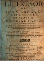 1645 - A. de Sommaville et A. Courbé - Trésor des deux langues espagnole et française - BSB Munich