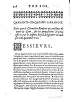 1654 - Michel Bobin - Trésor des harangues, remontrances et oraisons funèbres - BM Lyon