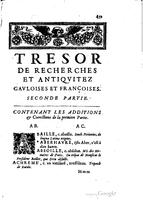 1655 - Augustin Courbé - Trésor de recherches et antiquités gauloises et françaises - BM Lyon