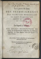 [1575c.] - s.n. - Le Livre des témoignages du Trésor caché au champ (vol. 2) - BnF-Tolbiac