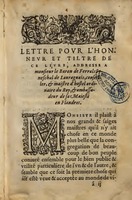 1572 - Lucas Breyer - Finances et Trésor de la plume française - BNC Rome