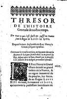 1623 - Joseph Bouillerot - Trésor de l’histoire générale de notre temps - BM Lyon