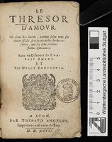 1597 - Thibaud Ancelin - Trésor d’amour - Stuttgart