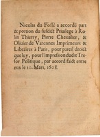 1608 - Pierre Chevalier - Trésor politique - BSB Munich