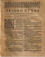 1625 - Hubert Antoine - Trésor des deux langues espagnole et française - Augsbourg