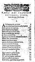 1606 - Théodore Reinsart - Trésor des chansons amoureuses recueillies des plus excellents airs de cour - Livre I - NK ČR Prague