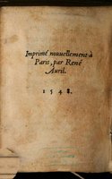 1548 - René Avril et Vivant Gaulterot - Perle précieuse évangélique et Trésor divin - BSB Munich