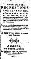 1611 - Raphaël du Petit Val - Trésor des récréations - Anvers Musée Plantin-Moretus