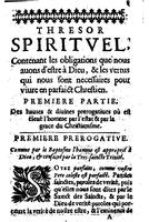1635 - Sébastien Huré - Trésor spirituel contenant les obligations - BM Lyon