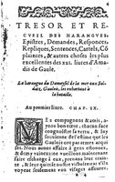 1582 - Jean Huguetan - Trésor des Amadis T. 1 - BM Lyon