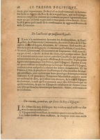 1608 - Nicolas Du Fossé - Trésor politique - BSB Munich