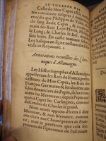 1604 - Galiot Corrozet - Trésor des histoires de France - BNC Florence