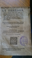 1596 - Jean Bogart - Trésor des faits et dits mémorables des hommes saints et illustres - Douai Quincy