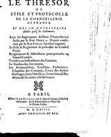 1614 - Jean Richer - Trésor du nouveau style et protocole de la chancellerie de France - BSB Munich