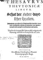1573 - Christophe Plantin - Trésor du langage bas-allemand - BM Lyon