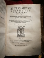 1595 - Jean Houzé - Œuvres morales et mêlées de Sénèque, Trésor de philosophie morale - T. 3 - BnF