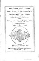 1634 - Zacharie Roman - Les Tables perpétuelles - Universiteit Leiden