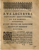 1625 - Hubert Antoine - Trésor des deux langues espagnole et française - Augsbourg