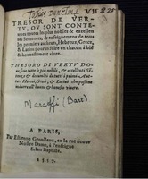1557 - Étienne Groulleau - Trésor de vertu - York Minster Library