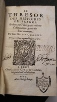 1603 - Galiot Corrozet - Trésor des histoires de France - Saint-Gallen