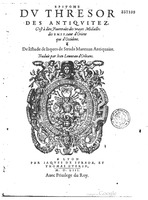 1553 - Jacopo Strada et Thomas Guérin - Épitome du Trésor des antiquités - BM Lyon