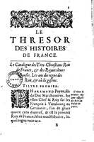 1630 - Jean Corrozet - Trésor des histoires de France - BM Lyon