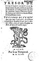 1558 - Nicolas Perrineau et Jean Temporal - Trésor de vertu - BM Lyon