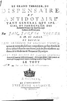 1616 - Étienne Gamonet - Grand trésor ou dispensaire - BSB Munich