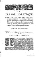 1611 - Pierre Chevalier - Trésor politique - UGent