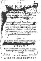 1578 - Guillaume Chaudière - Trésor de dévotion traitant de plusieurs belles vertus - BM Lyon