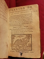 1591 - Pierre Chastaing et Benoît Rigaud - Trésor des bêtes chevalines - Bibliothèque Sainte-Geneviève