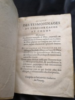 1581c. - Christophe Plantin - Le Livre des témoignages du Trésor caché au champ (Livres 2, 4, 6 et 7) - Anvers Musée Plantin Moretus