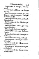 1633 - Jean Corrozet - Trésor des histoires de France - BM Lyon