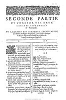 1607 - Marc Orry - Trésor des deux langues espagnole et française (Première et Seconde parties) - BU Tours