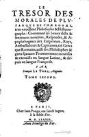 1578 - Jean Poupy - Trésor des morales de Plutarque - BSB Munich